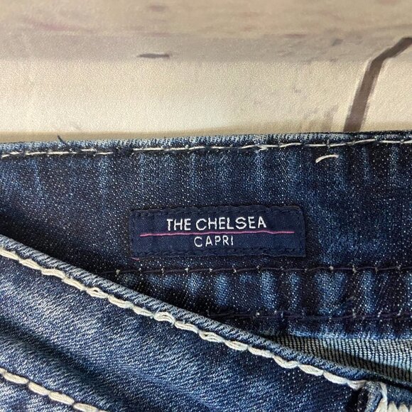 Vigoss The Chelsea Capri Jeans Women's Size 6 (29 x 22) Mid Rise Embellished - Picture 12 of 14